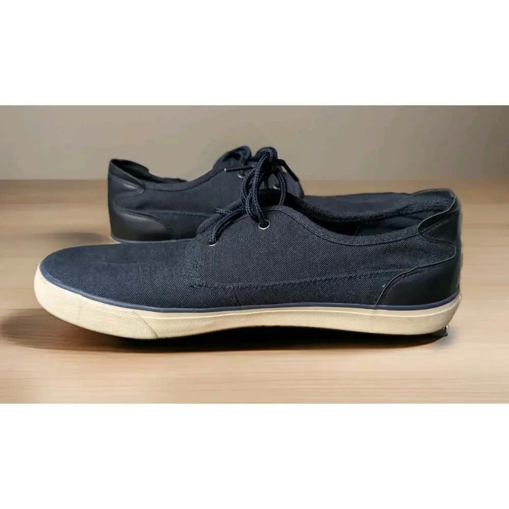 Marc New York Andrew Marc Men's Canvas Sneakers Navy Blue Shoes Size 12